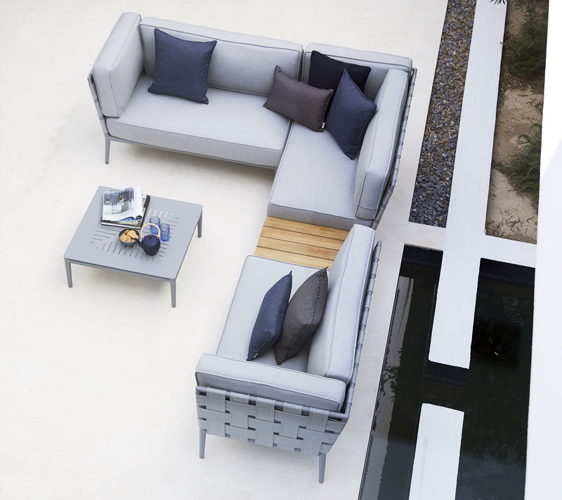 Conic 2 Seater Sofa - Cane Line - Outdoor Furniture - Left Module - Light Grey - HORNE