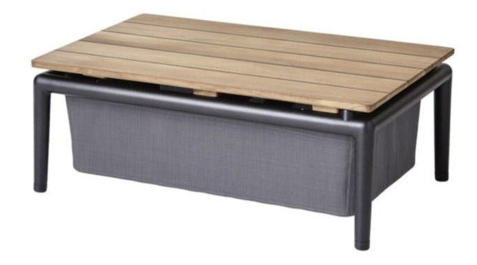 Conic Box Table - Cane Line - Outdoor Furniture - Grey - HORNE