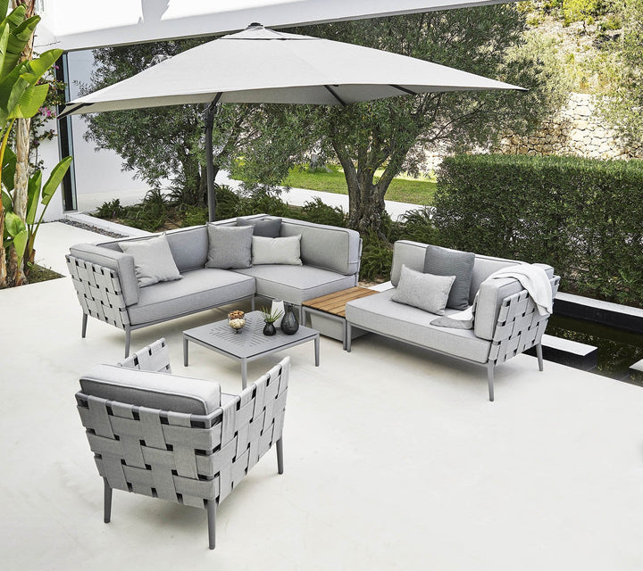 Conic Box Table - Cane Line - Outdoor Furniture - Light Grey - HORNE
