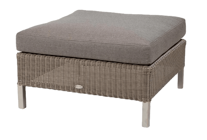 Connect Footstool - Cane Line - Outdoor Furniture - Add Taupe Cushion - HORNE