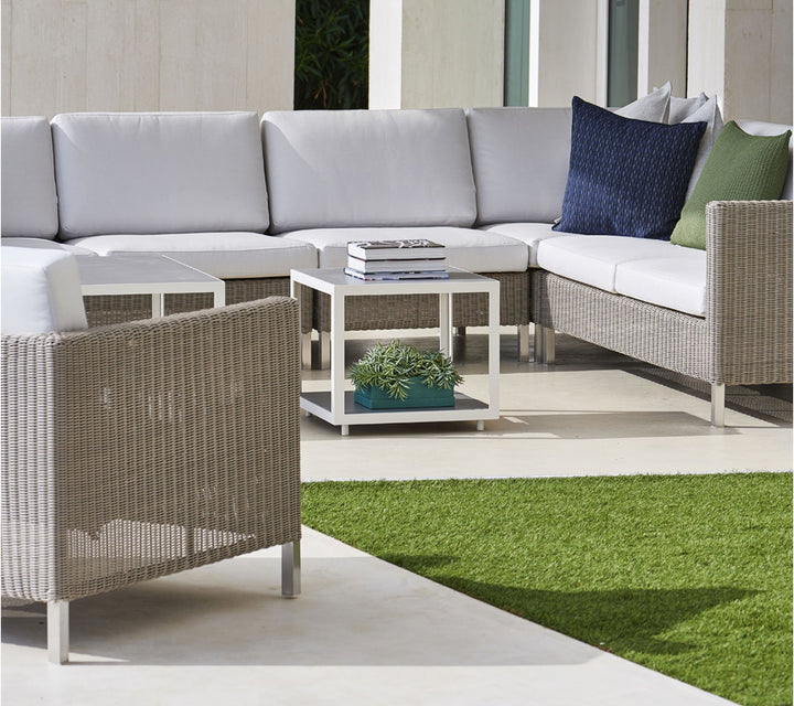 Connect Lounge Chair - Cane Line - Outdoor Furniture - Black - Grey Cushion Set - HORNE