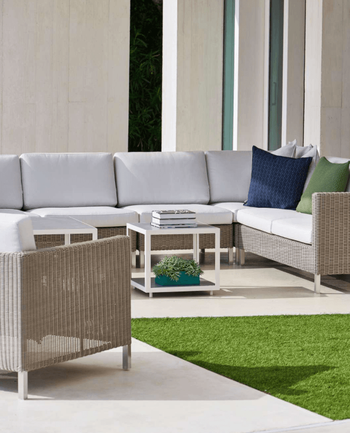 Connect Single Seater Module - Cane Line - Outdoor Furniture - White Cushion Set - HORNE