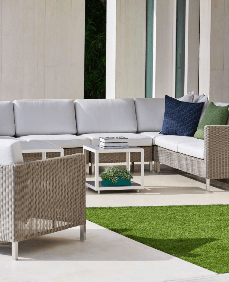 Connect Single Seater Module - Cane Line - Outdoor Furniture - Taupe Cushion Set - HORNE