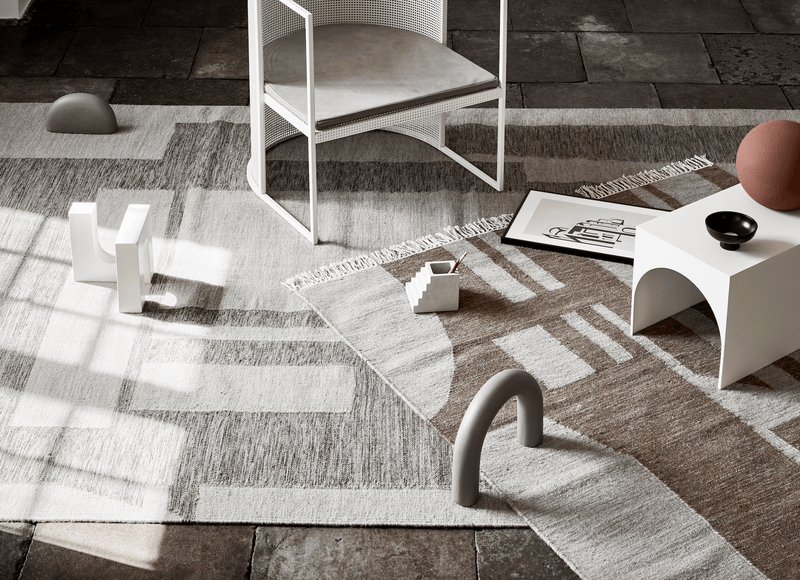 Contemporary Kelim Rug - Kristina Dam - Rugs - Small - Brown - HORNE