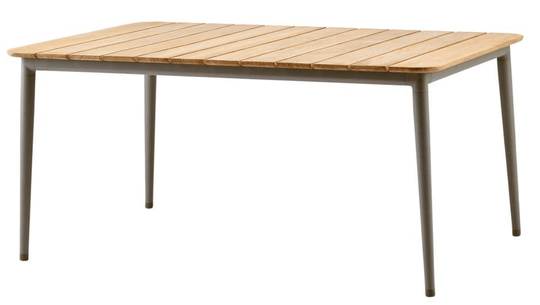 Core Table - Cane Line - Outdoor Furniture - Small - Taupe & Teak - HORNE
