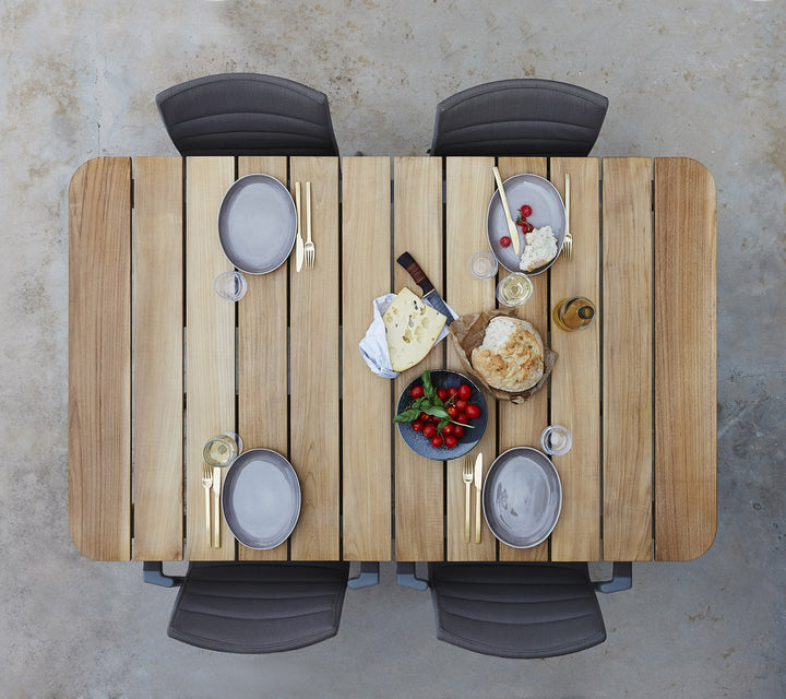 Core Table - Cane Line - Outdoor Furniture - Large - Taupe & Teak - HORNE
