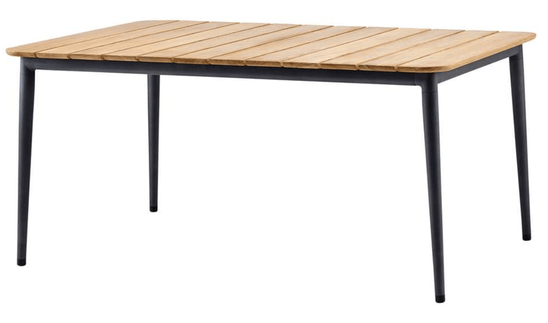 Core Table - Cane Line - Outdoor Furniture - Small - Lava Grey & Teak - HORNE