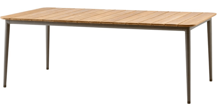 Core Table - Cane Line - Outdoor Furniture - Medium - Taupe & Teak - HORNE