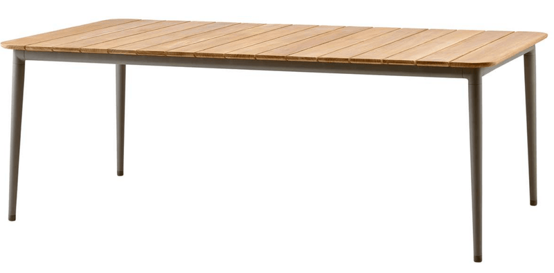 Core Table - Cane Line - Outdoor Furniture - Small - Lava Grey & Teak - HORNE