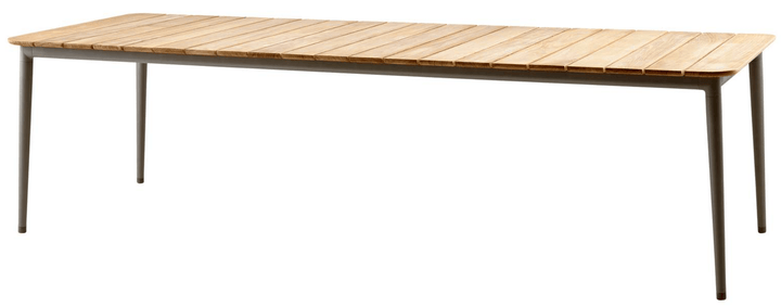 Core Table - Cane Line - Outdoor Furniture - Large - Taupe & Teak - HORNE