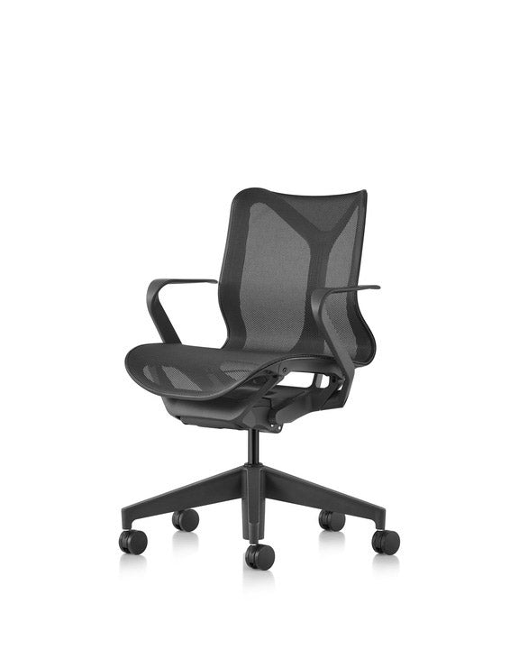 Cosm™ Chair - Low Back - Herman Miller® - Chairs - Fixed Arms - Graphite Frame/Chassis/Base - HORNE