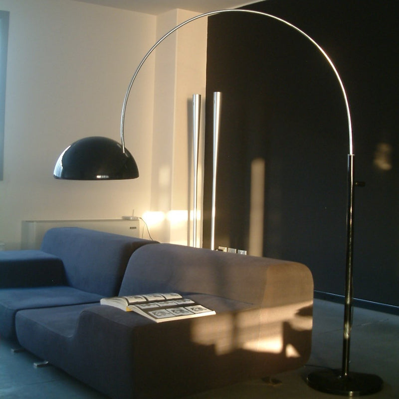 Coupé Arched Floor Lamp - Oluce - Floor Lamps - White - HORNE