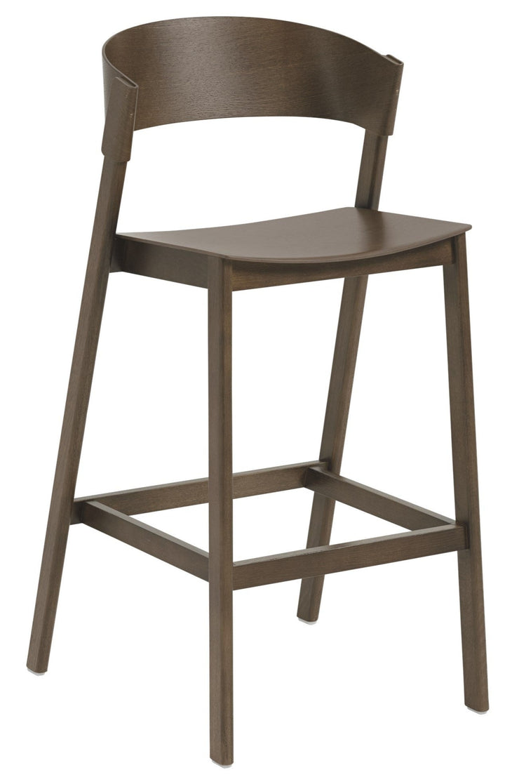 Cover Bar & Counter Stool - Muuto - Stools + Benches + Ottomans - Bar Height - Stained Dark Brown - HORNE
