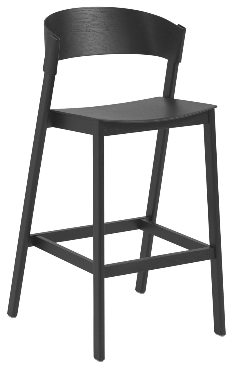 Cover Bar & Counter Stool - Muuto - Stools + Benches + Ottomans - Counter Height - Black - HORNE