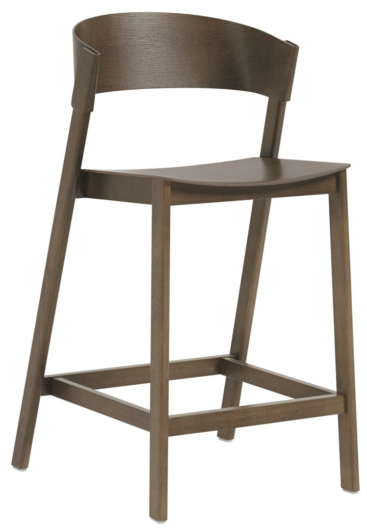 Cover Bar & Counter Stool - Muuto - Stools + Benches + Ottomans - Counter Height - Stained Dark Brown - HORNE