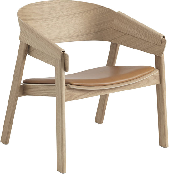 Cover Lounge Chair - Muuto - Chairs - Refine Leather Cognac/Oak - HORNE