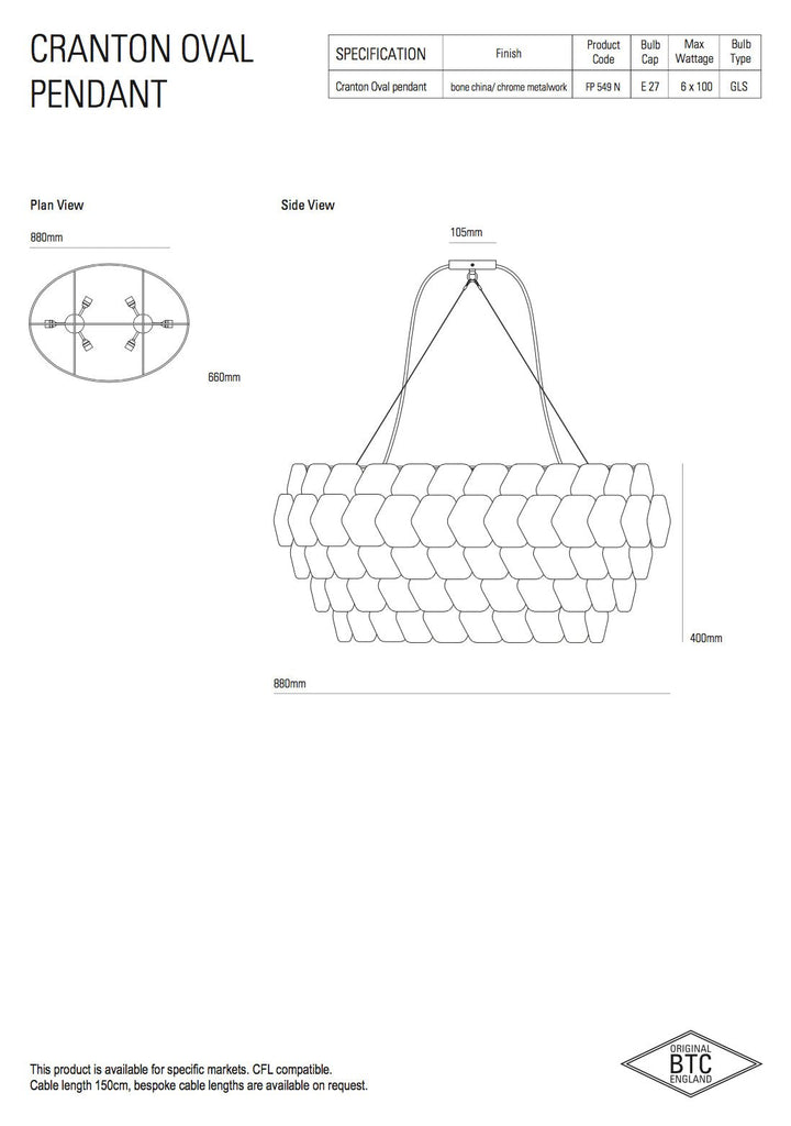 Cranton Oval Pendant
