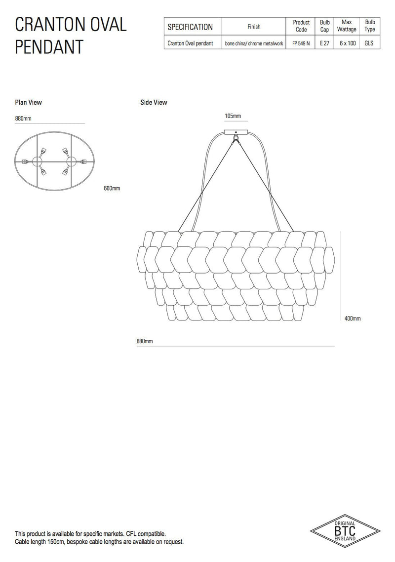 Cranton Oval Pendant