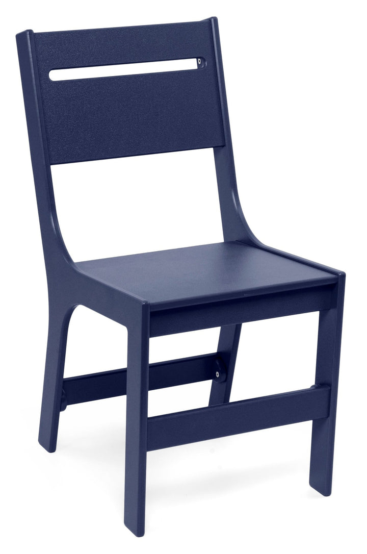 Cricket Dining Chair - Slotted Back - Loll Designs - Outdoor Furniture - Navy Blue - HORNE
