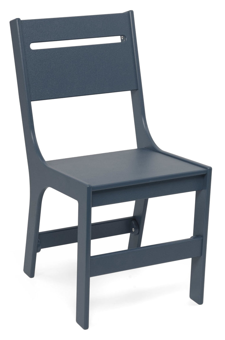 Cricket Dining Chair - Slotted Back - Loll Designs - Outdoor Furniture - Charcoal Grey - HORNE