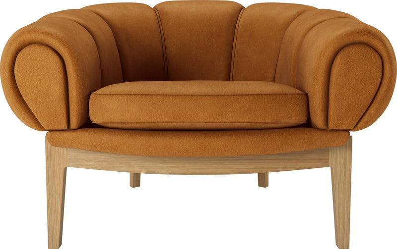 Croissant Lounge Chair - Gubi - Chairs - Solid Oiled Oak - Hallingdal 65 - 0173 - HORNE