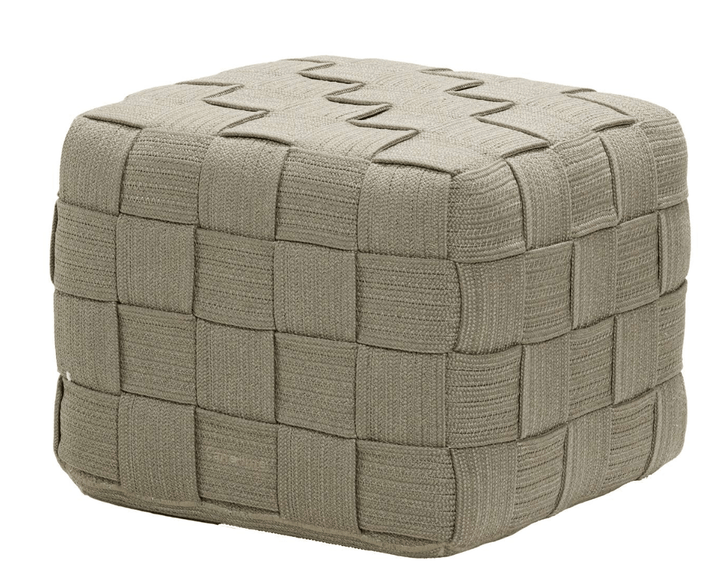 Cube Footstool - Cane Line - Outdoor Furniture - Taupe - HORNE