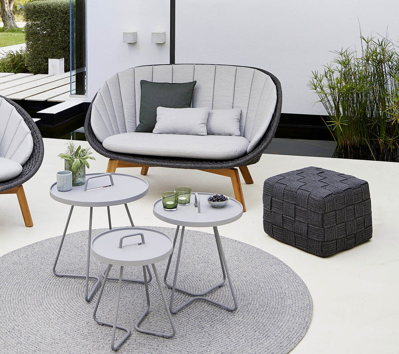Cube Footstool - Cane Line - Outdoor Furniture - Dark Grey - HORNE