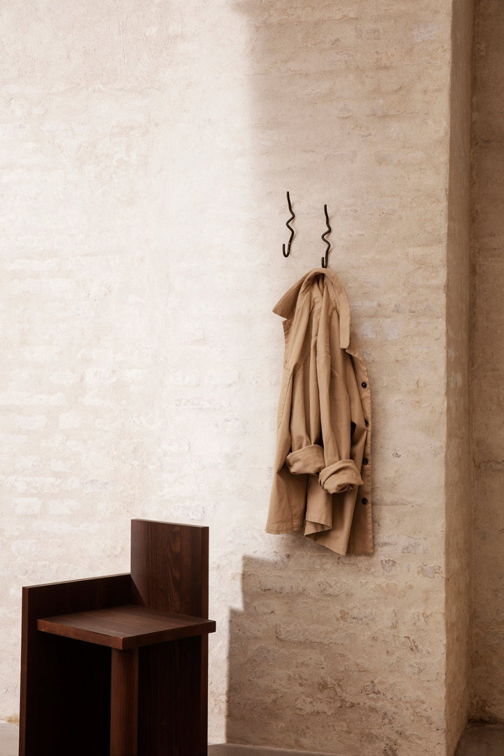 Curvature Hook - Ferm Living - Hangers & Hooks - Black Brass - HORNE