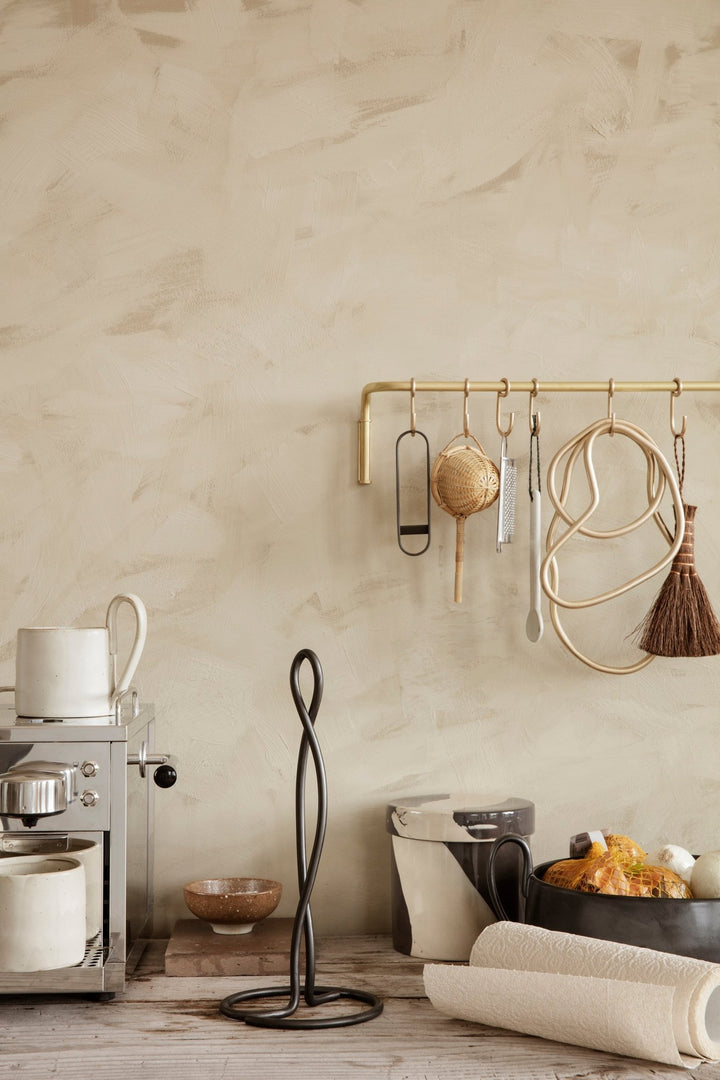 Curvature Paper Towel Holder - Ferm Living - Kitchen & Dining - Black Brass - HORNE