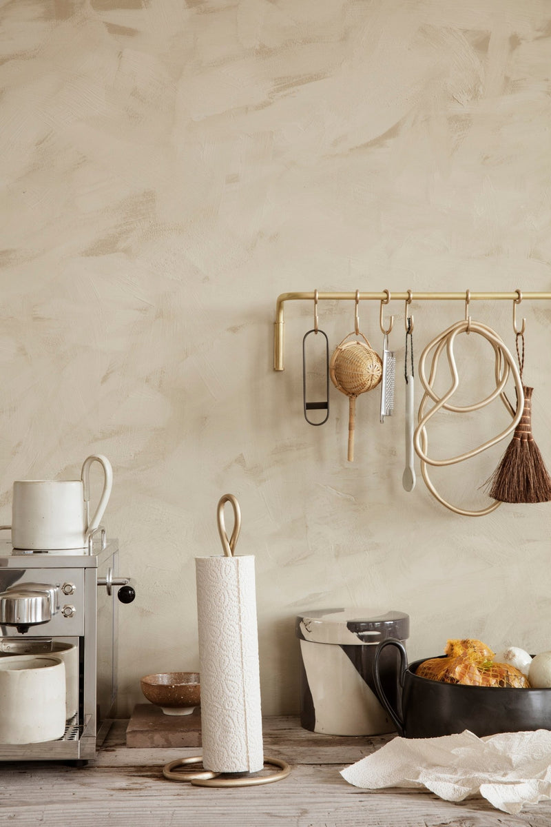 Curvature Paper Towel Holder - Ferm Living - Kitchen & Dining - Brass - HORNE