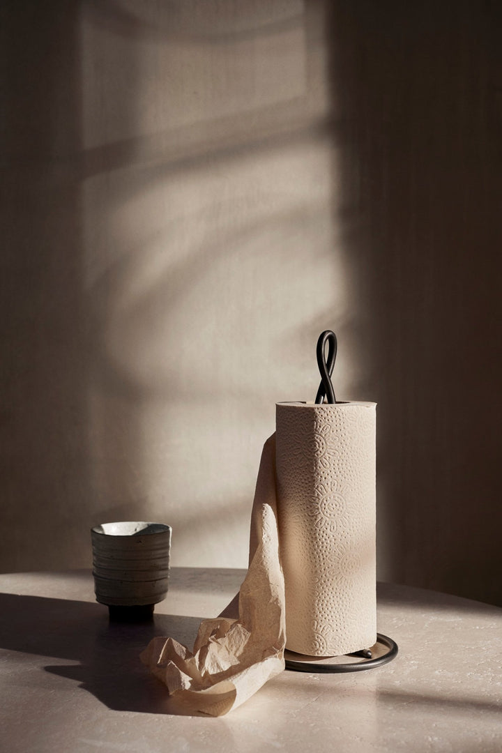 Curvature Paper Towel Holder - Ferm Living - Kitchen & Dining - Black Brass - HORNE