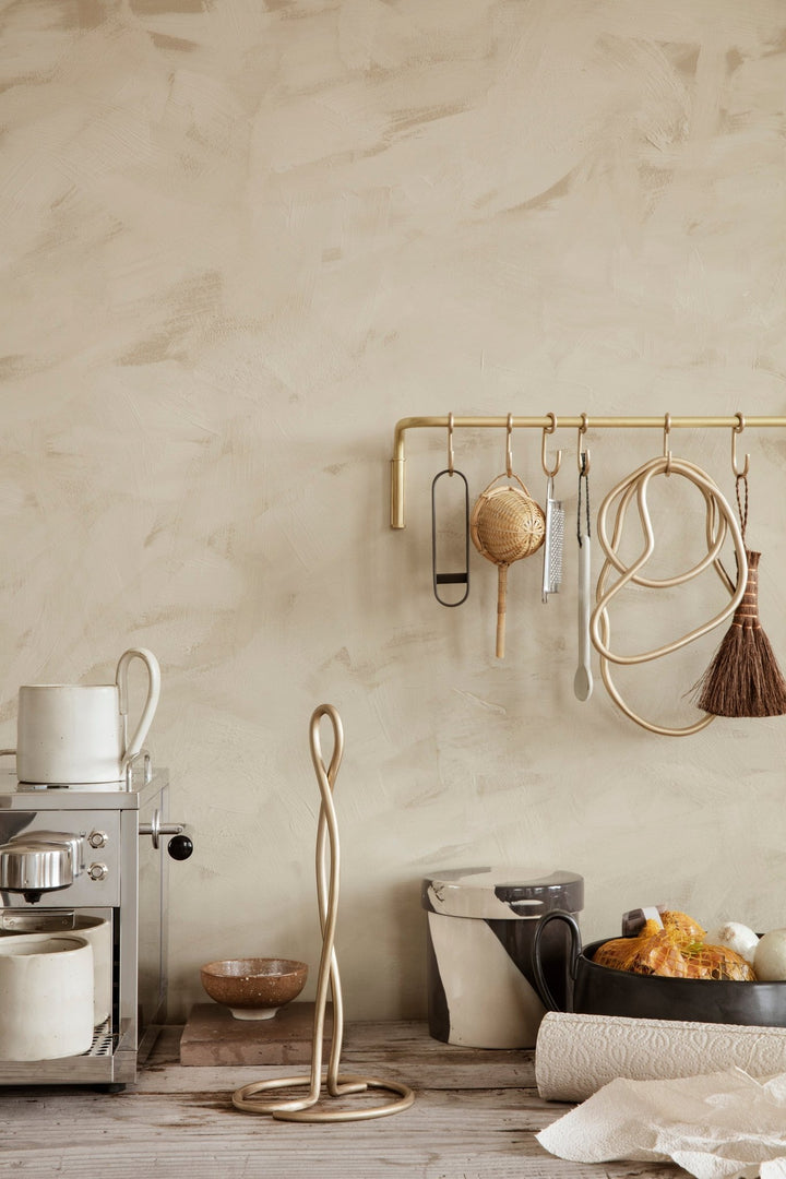 Curvature Paper Towel Holder - Ferm Living - Kitchen & Dining - Black Brass - HORNE