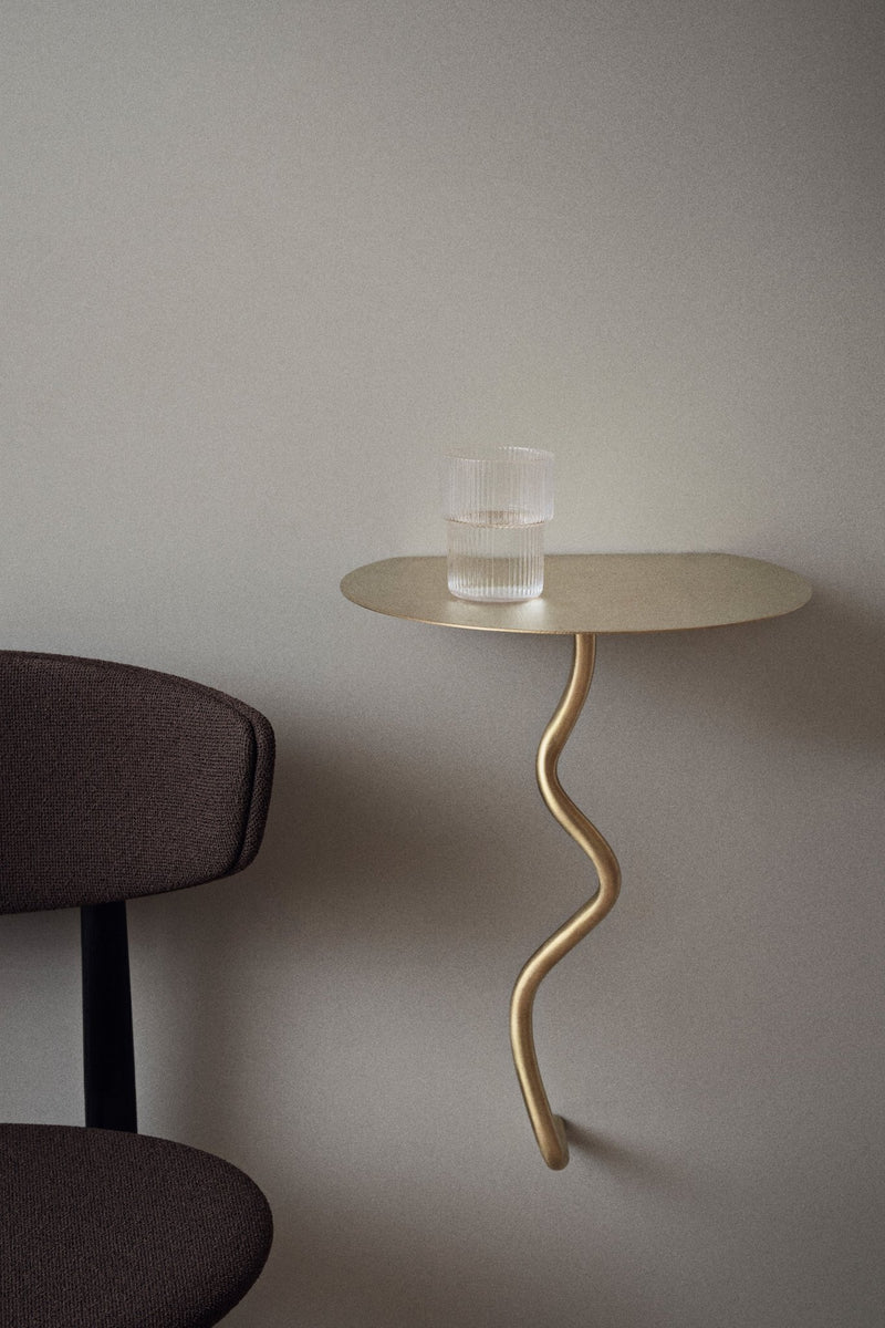 Curvature Wall Table - Ferm Living - Accent Tables - Brass - HORNE