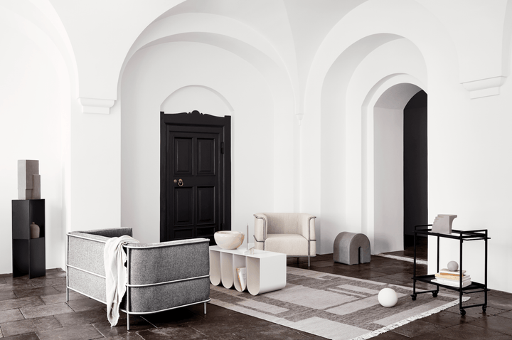 Curved Bench - Kristina Dam - Stools + Benches + Ottomans - Black - HORNE