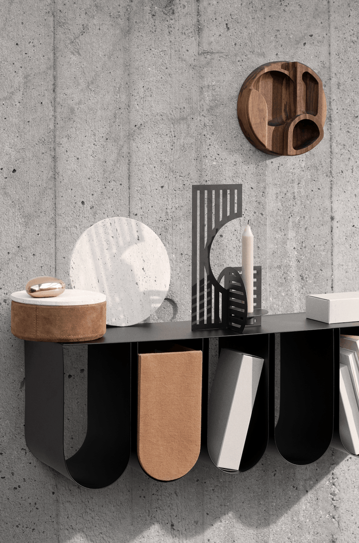 Curved Wall Shelf - Kristina Dam - Shelving - Black - HORNE