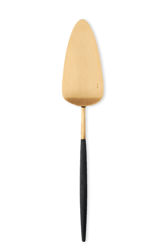 Cutipol Goa Cake Server - Brushed Gold/Black Handle
