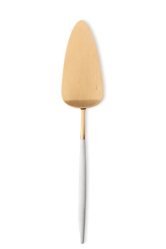 cutipol Goa Cutlery - Brushed Gold and White Modern Silverware
