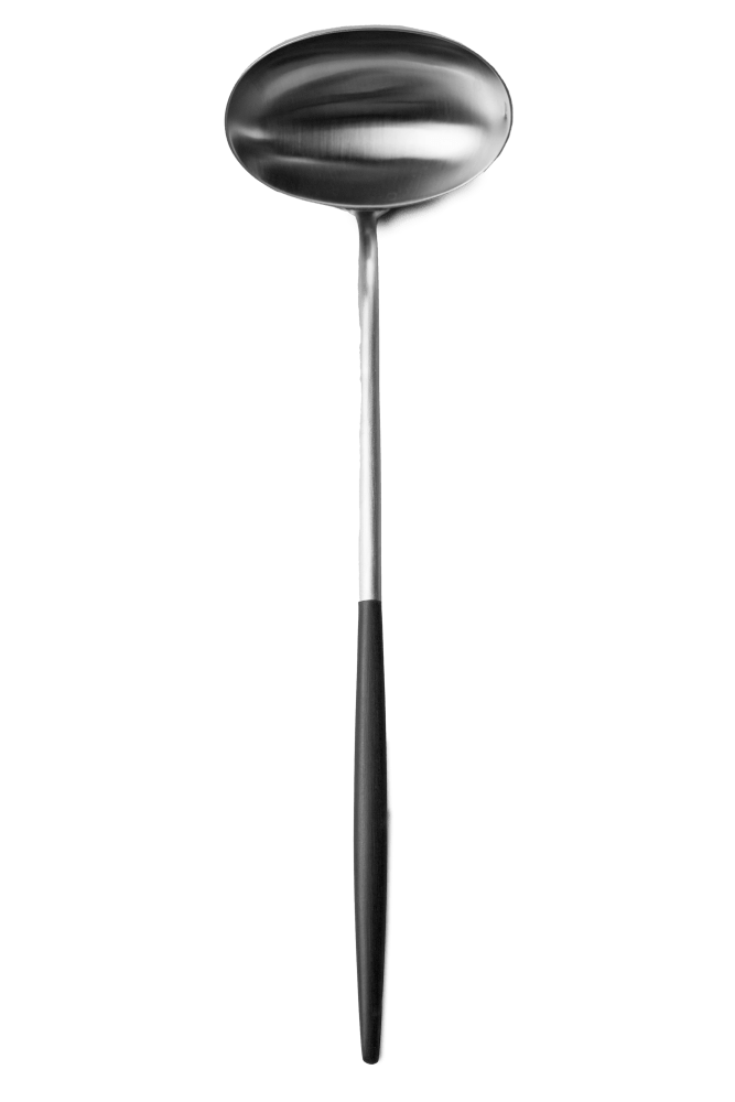 cutipol Goa Soup Ladle - Brushed Steel/Black Handle