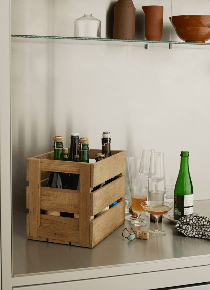 Dania Teak Beer Crate
