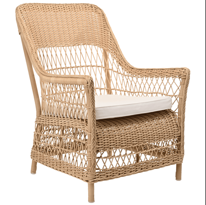 Dawn Lounge Chair - Exterior - Sika Design - Outdoor Furniture - Natural - Tempotest Canvas White - HORNE