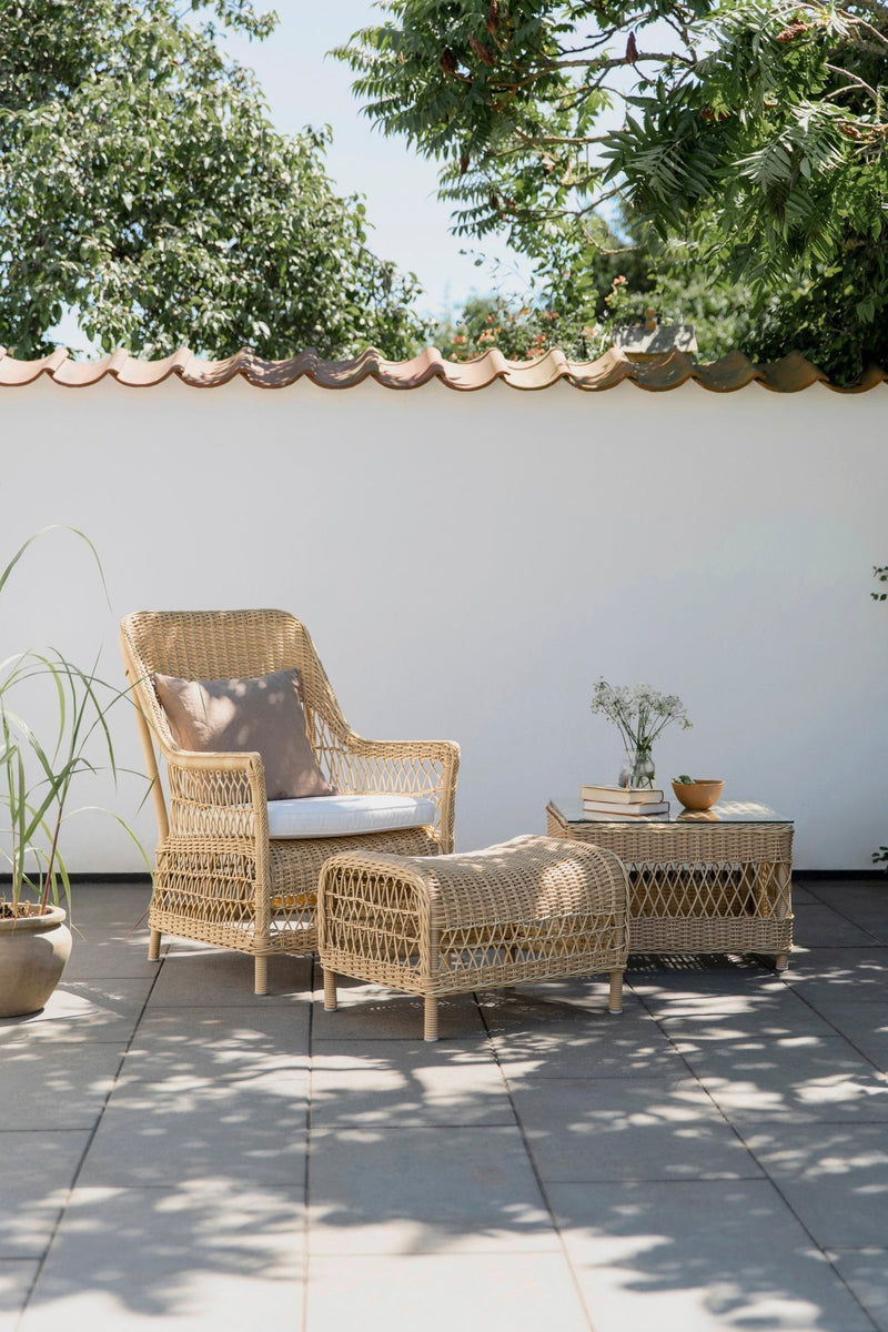 Dawn Lounge Chair - Exterior - Sika Design - Outdoor Furniture - Antique - Sunbrella Sailcloth Seagull - HORNE