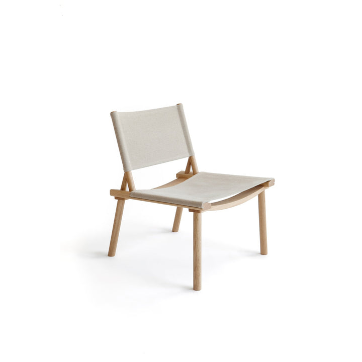 Horne December Wood And Leather Scandinavian Lounge Chair