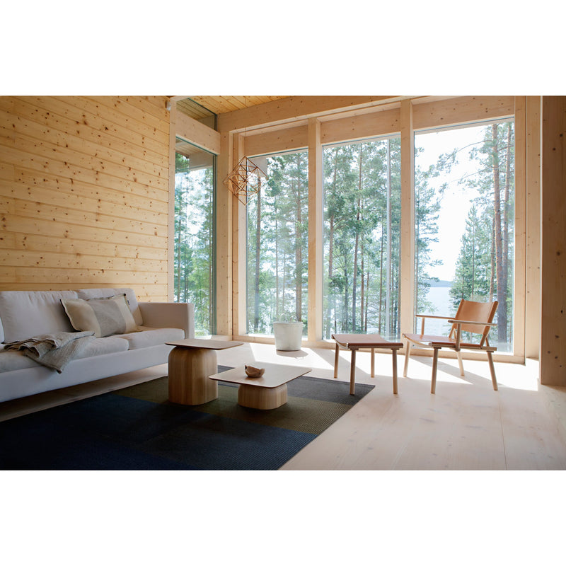 Horne December Wood And Leather Scandinavian Lounge Chair