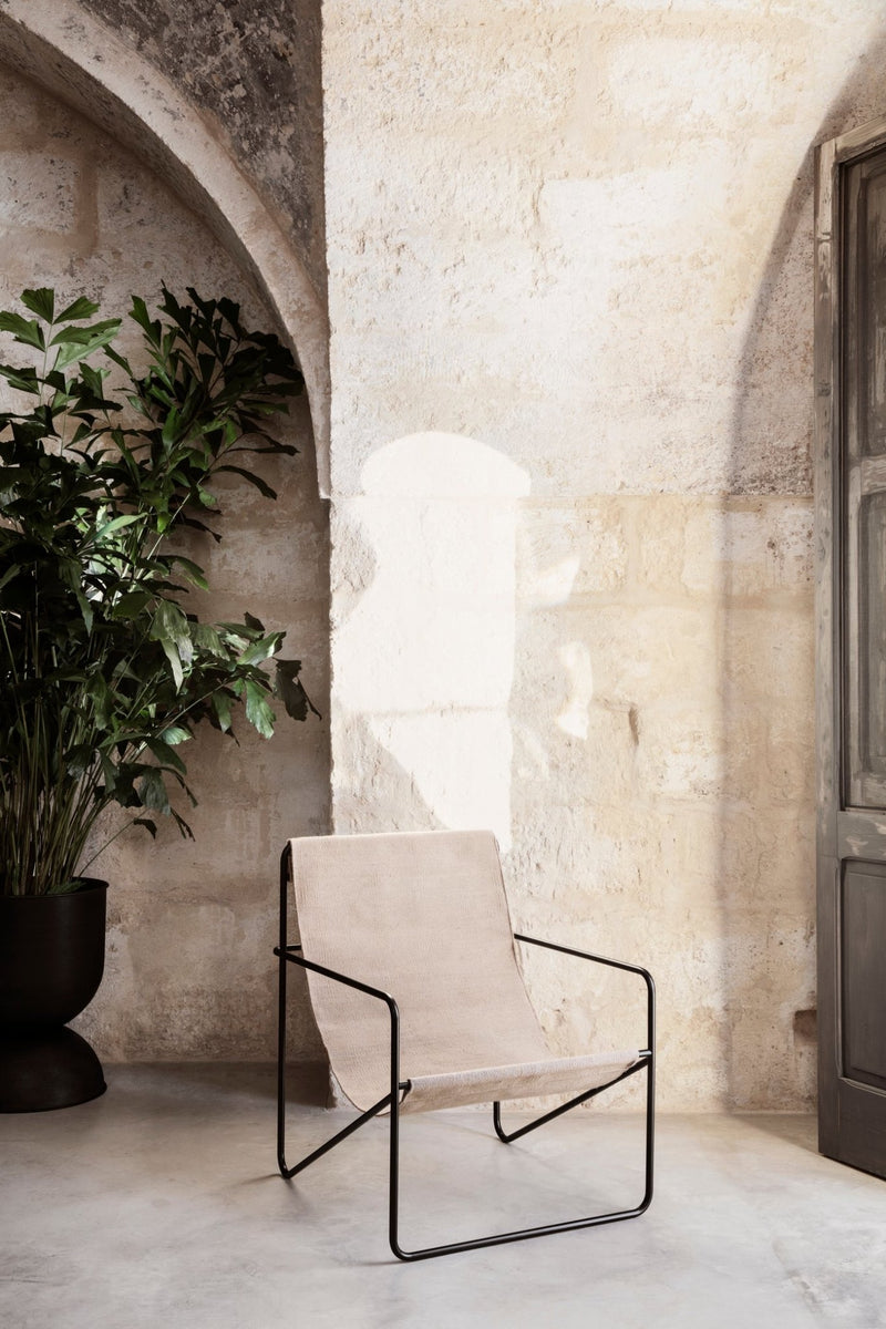 Desert Lounge Chair, Black Frame - Set of 2 - Ferm Living - Chairs - Soil - Soil - HORNE