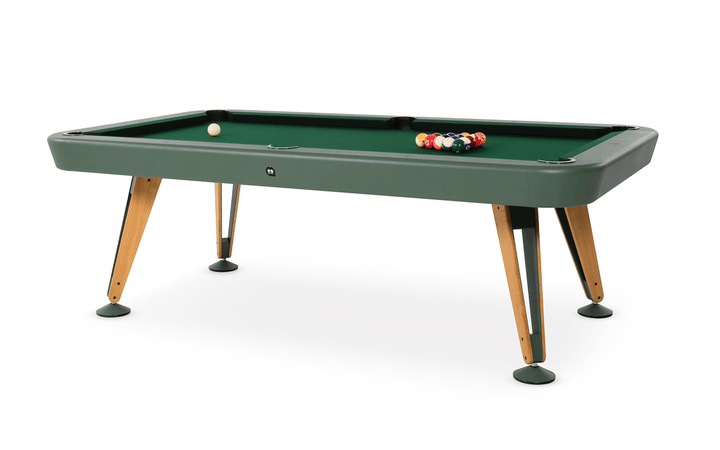 Diagonal RS Barcelona Pool Table - Games + Recreation - 7 ft - Iroko - Green - HORNE