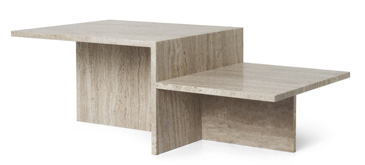 Distinct Coffee Table - Ferm Living - Tables + Desks - Travertine - HORNE