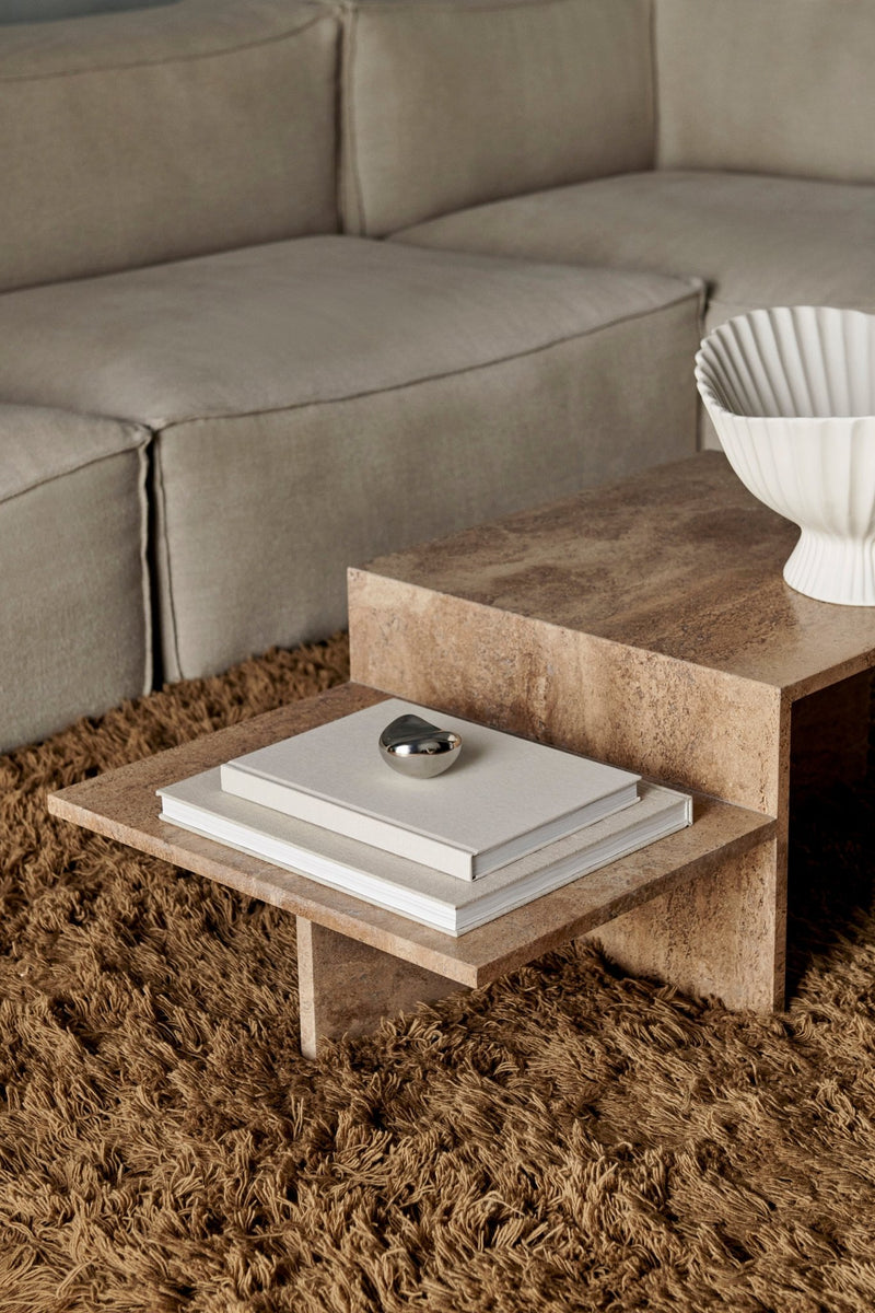 Distinct Coffee Table - Ferm Living - Tables + Desks - Travertine - HORNE