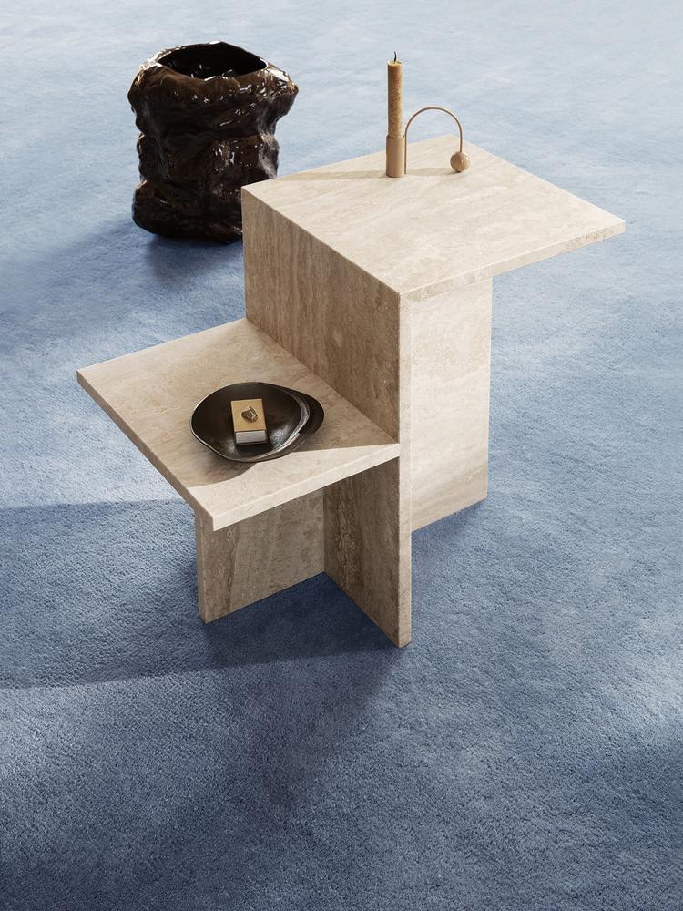 Distinct Side Table - Ferm Living Side Tables - Travertine - HORNE