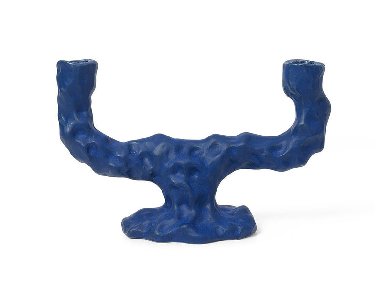 Dito Candle Holder - Double - Ferm Living - Candle Holders - Bright Blue - HORNE