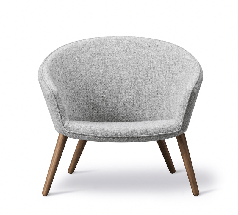 Ditzel Lounge Chair - Lacquered Walnut - Fredericia - Chairs - Moonlight Sheepskin - HORNE